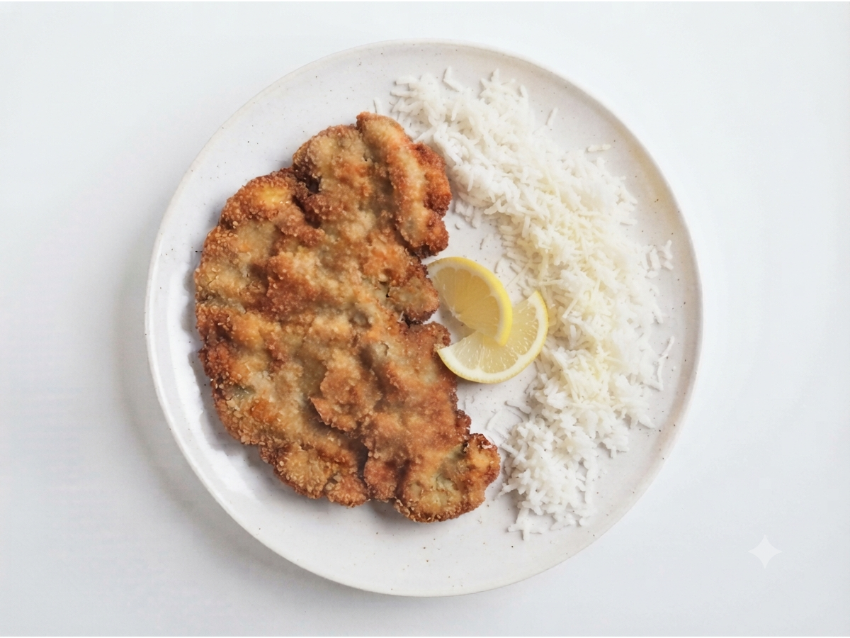 Milanesa con arroz