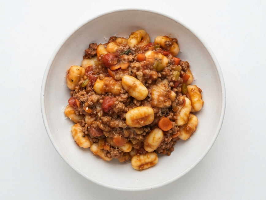 Ñoquis con salsa bolognesa de parador ruta 36