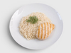 Bife de pollo con guarnición