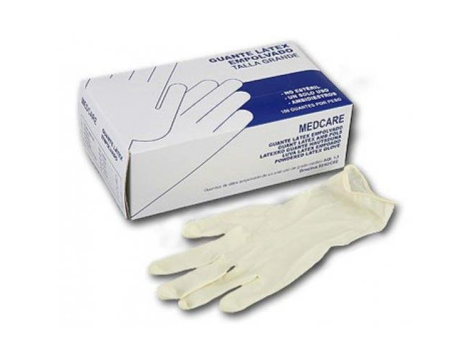 GUANTE LATEX P/EXAMINACION (100 UNIDADES)