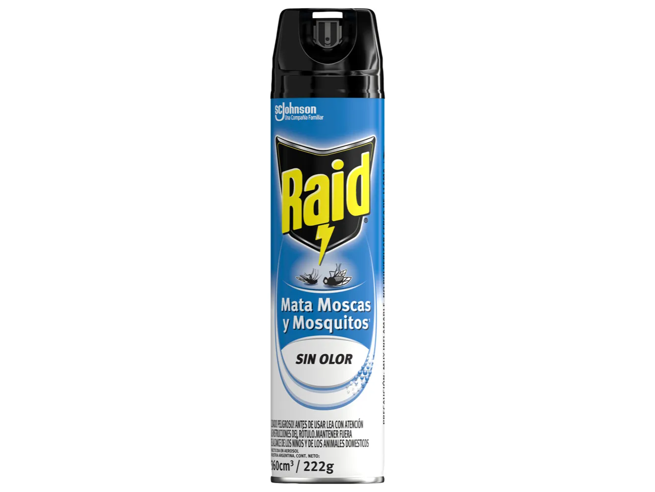 INSECTICIDA MATA MOSCAS Y MOSQUITOS RAID SIN OLOR