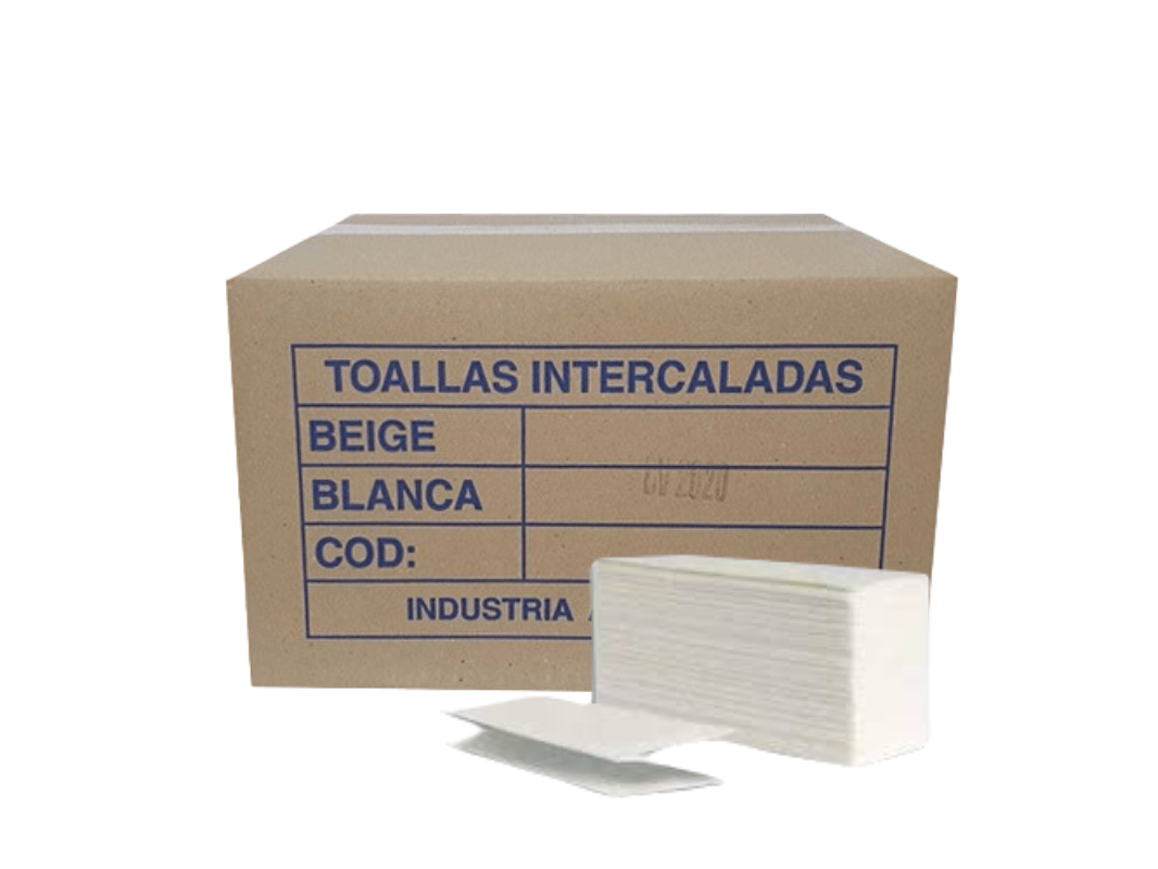 TOALLA INTERCALADA BLANCA 4P 20X24 (CAJA X 2000 UNIDADES)