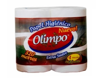 PAPEL HIGIENICO BLANCO OLIMPO (BOLSON 48 ROLLOS X 80 METROS)