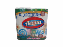 PAPEL HIGIENICO BLANCO ACQUA (BOLSON 48 ROLLOS X 30 MT)