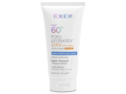 Fotoprotector solar fluido FPS 60. UVA + UVB + Luz azul - Toque seco - Medio 50ml