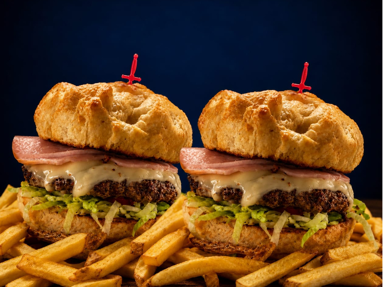 Hamburguesas  2 x $ 22000