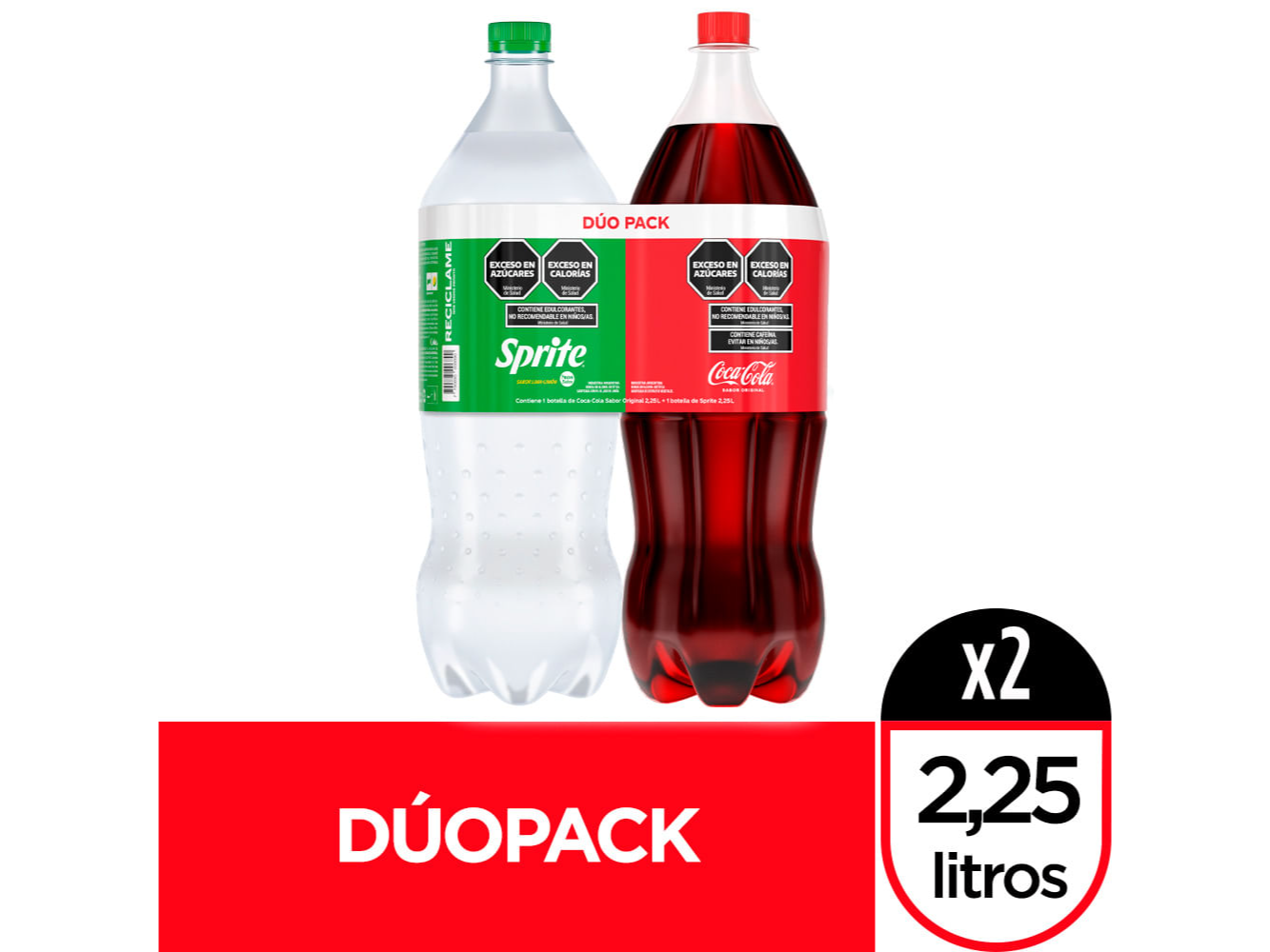 X1 UNID COCA 2.25 LTS +X1 UNID SPRITE 2.25
