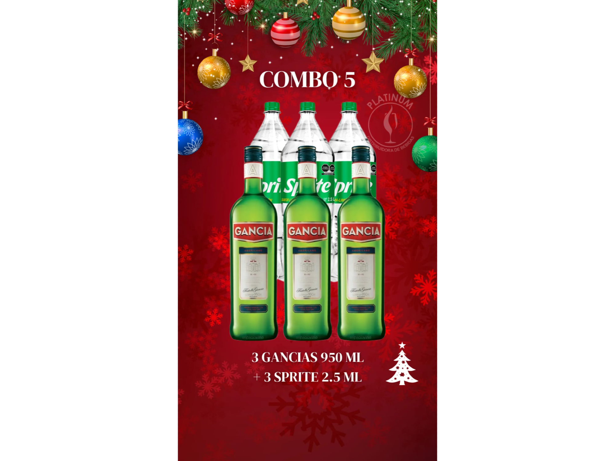 3 UNID GANCIA 950 ML  Y 3 UNID SPRITE 2.25 LTS