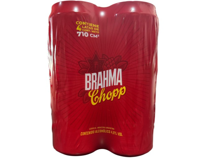 X4 UNID BRAHMA LATON 710 ML