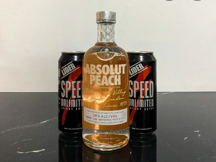 X1 UNID ABSOLUT DURAZNO + X2 UNID SPEED XL