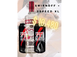 1 SMIRNOFF + 2 LATAS SPEED XL
