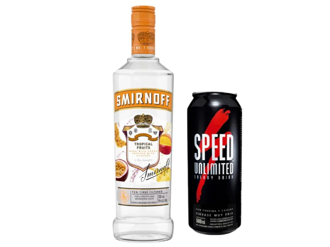 X6 UNID SMIRNOFF TROPICAL+ X12 UNID SPEED XL