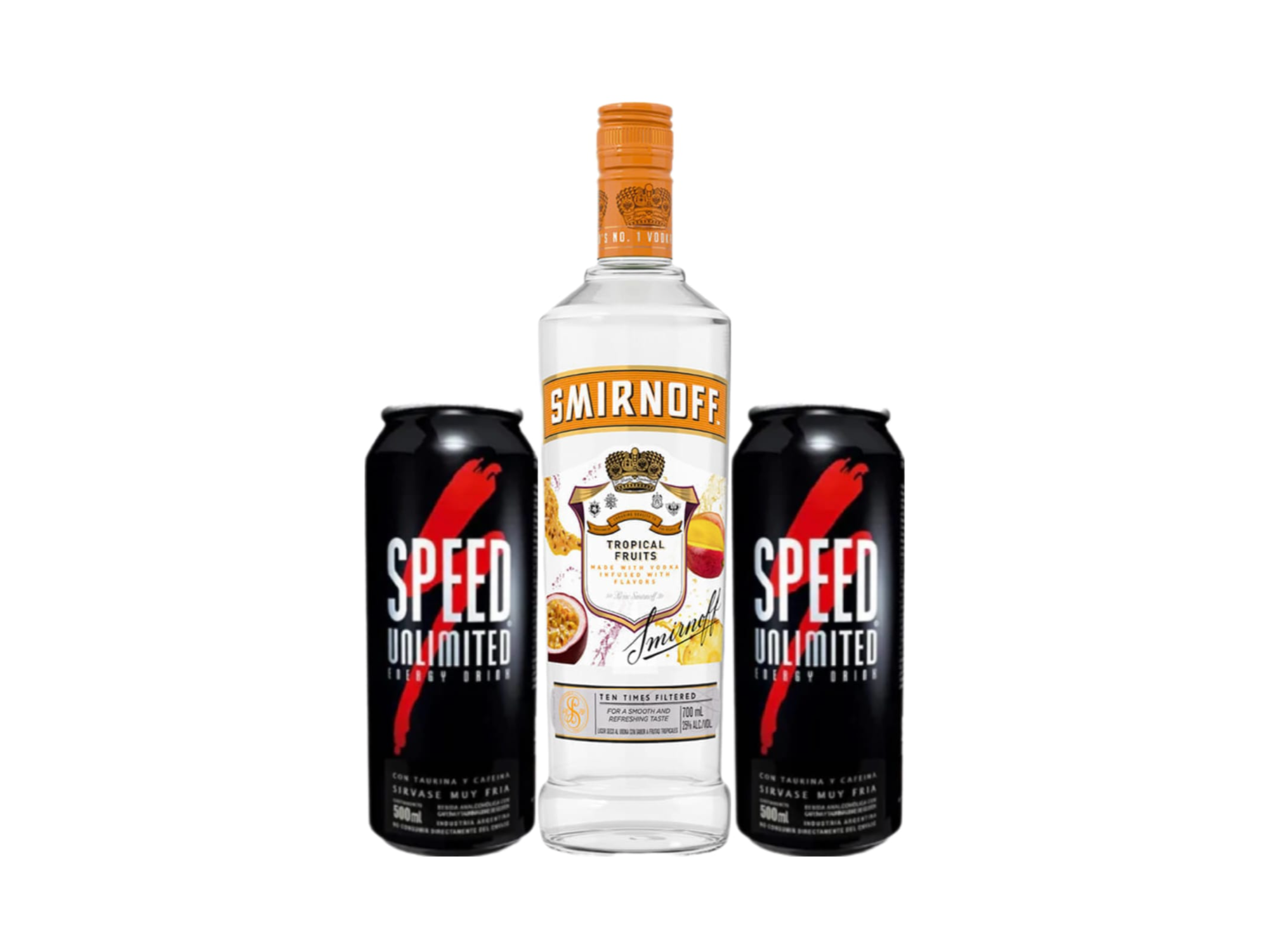 X UNID SMIRNOFF TROPICAL + X2 SPEED XL