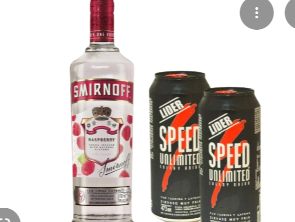 X1 UNID SMIRNOFF FRUTOS + X2 UNID SPEED XL