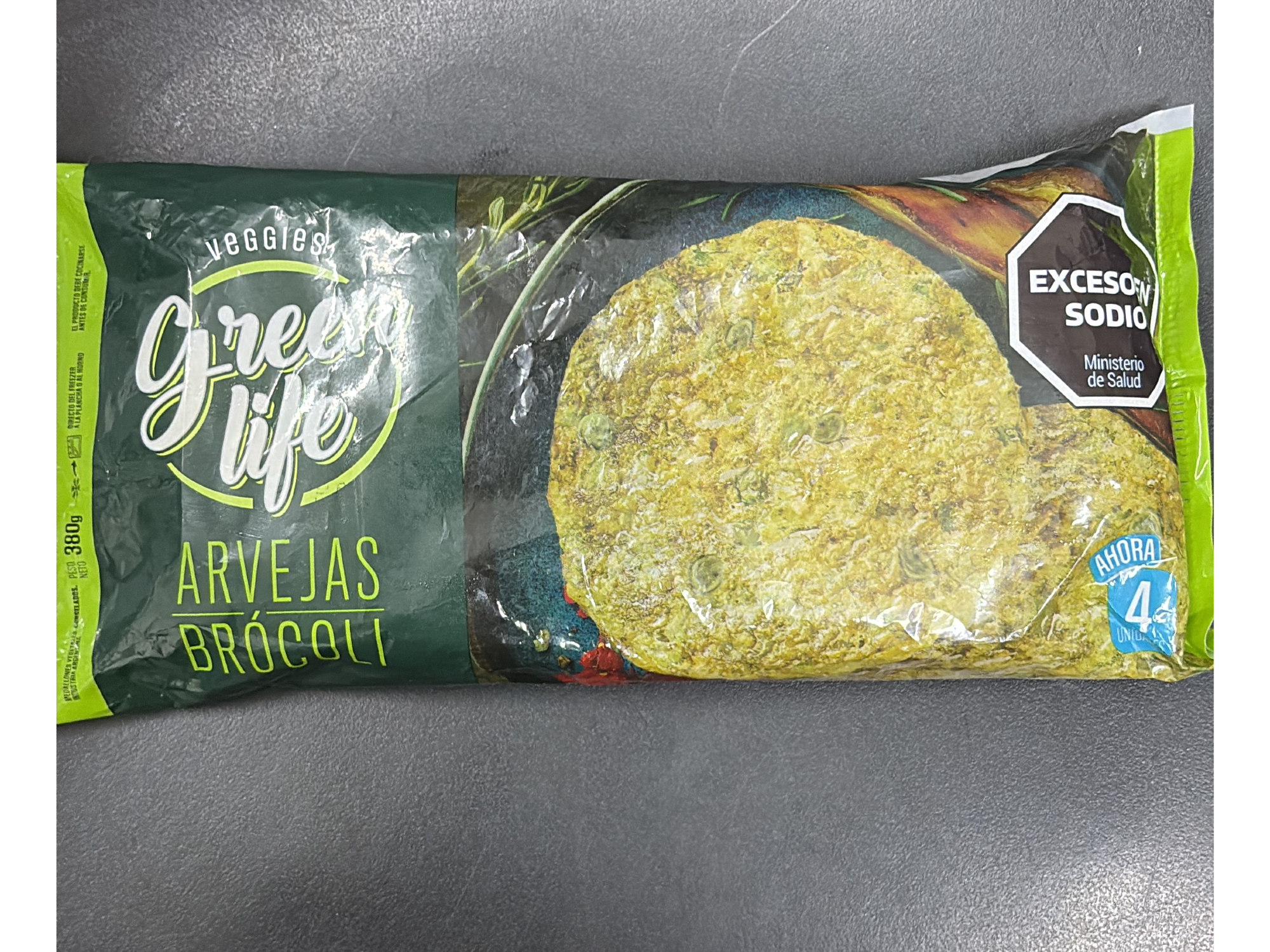 Hamburguesa Veggies Green Life Arvejas/ Brócoli x 4 uni.