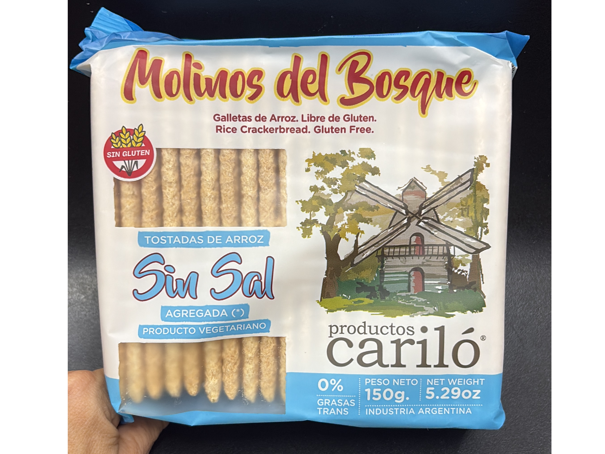 Tostadas de Arroz Sin Sal Molino del Bosque x 150gr