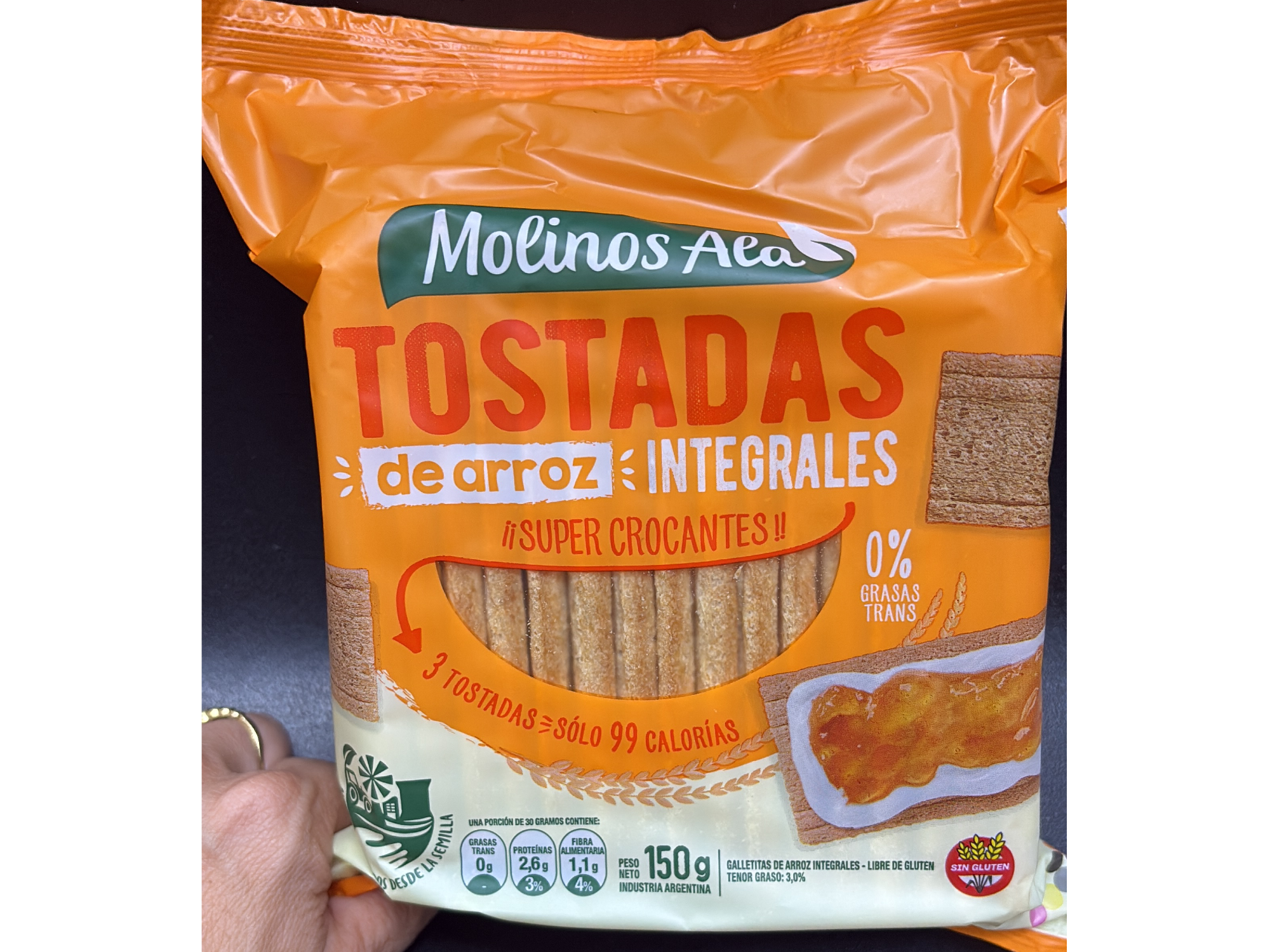 Tostadas de Arroz Integral Molinos Ala x 150gr