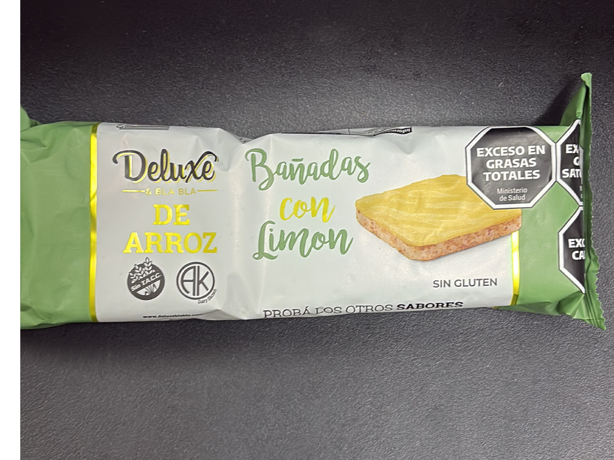 Galletas de Arroz Deluxe Bañadas con Limon
