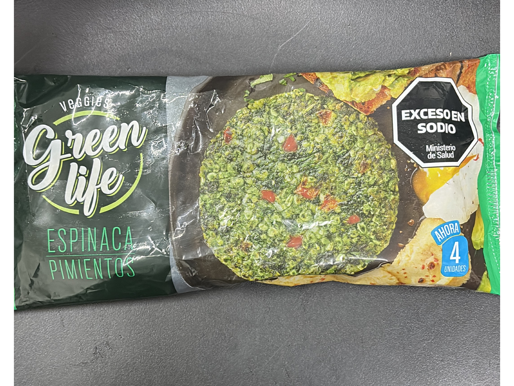 Hamburguesa Veggies Green Life Espinaca/ Pimientos x 4 uni.