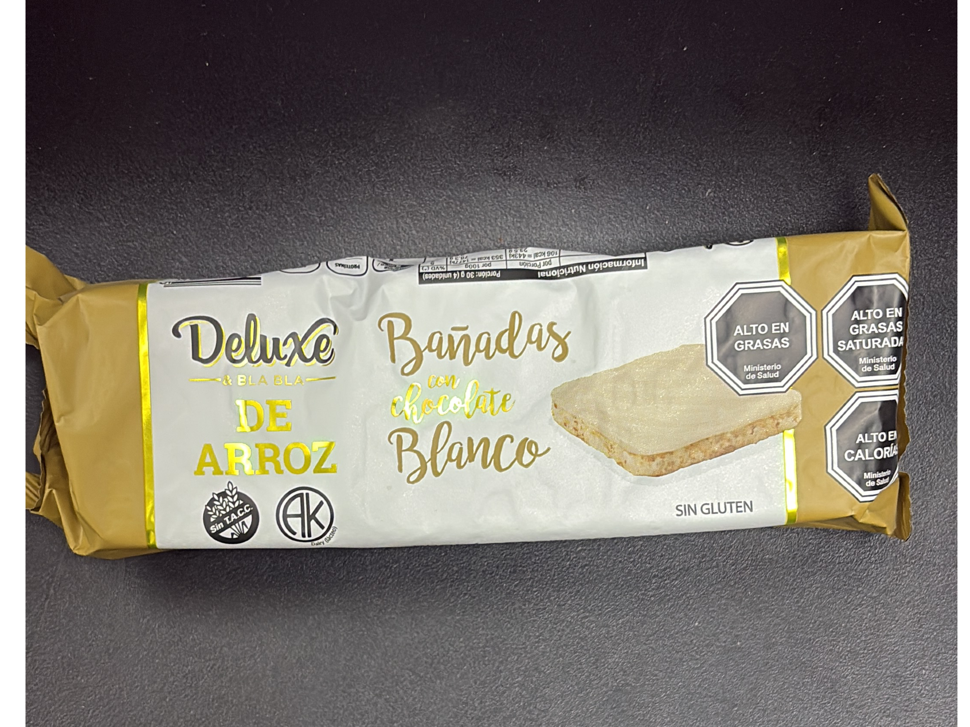 Galletas de Arroz Deluxe Bañadas en chocolate Blanco