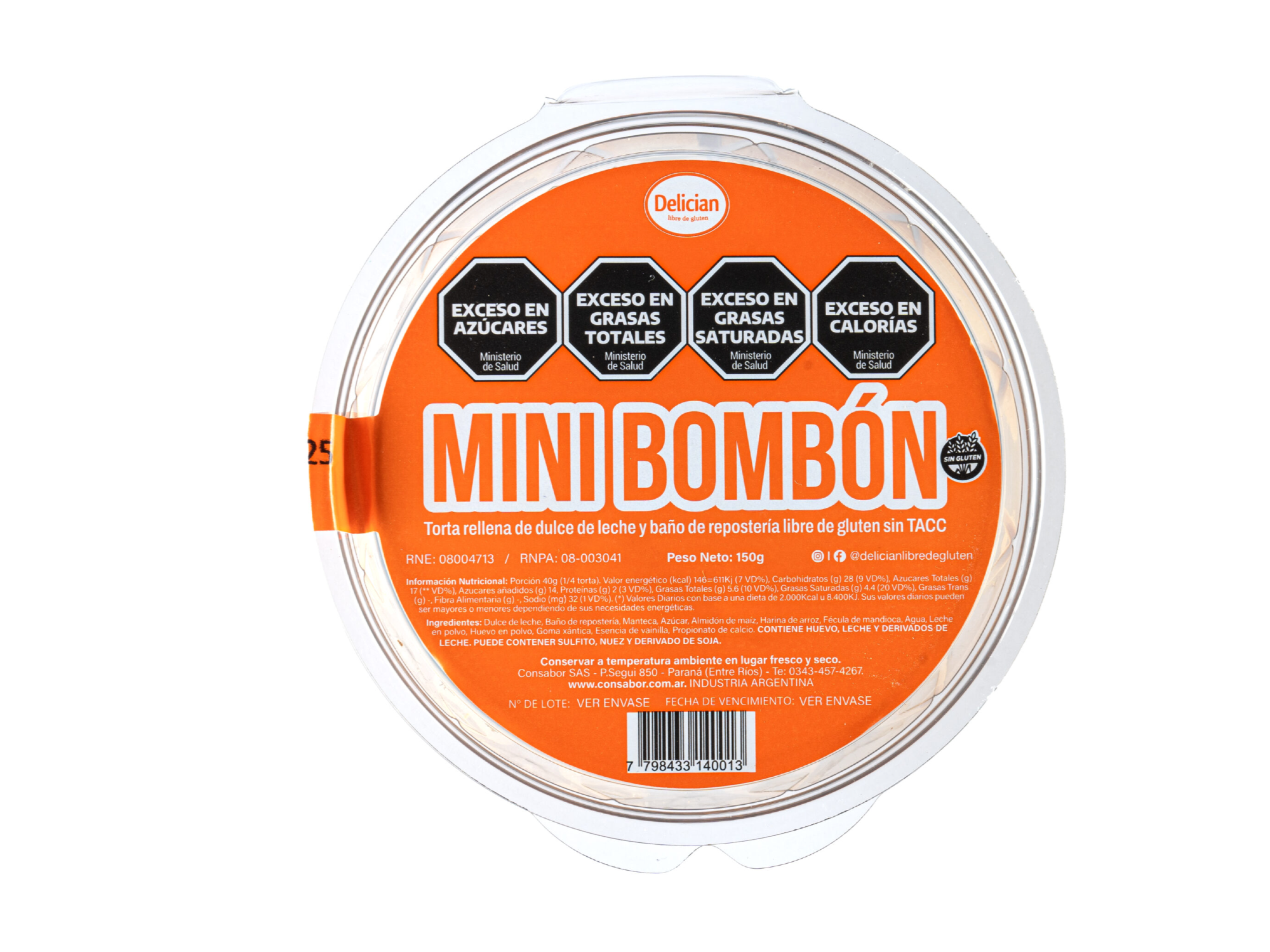 MINI CAKE BOMBON 150G
