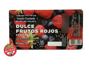 DULCE SOLIDO FRUTOS ROJOS CUARTO CRECIENTE  X 450G