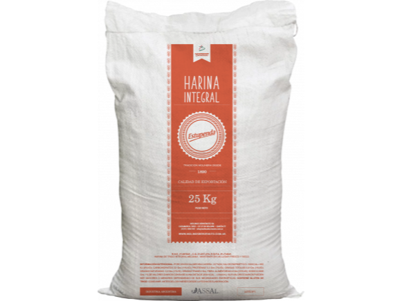 HARINA INTEGRAL FINA ORGANICA 25KG