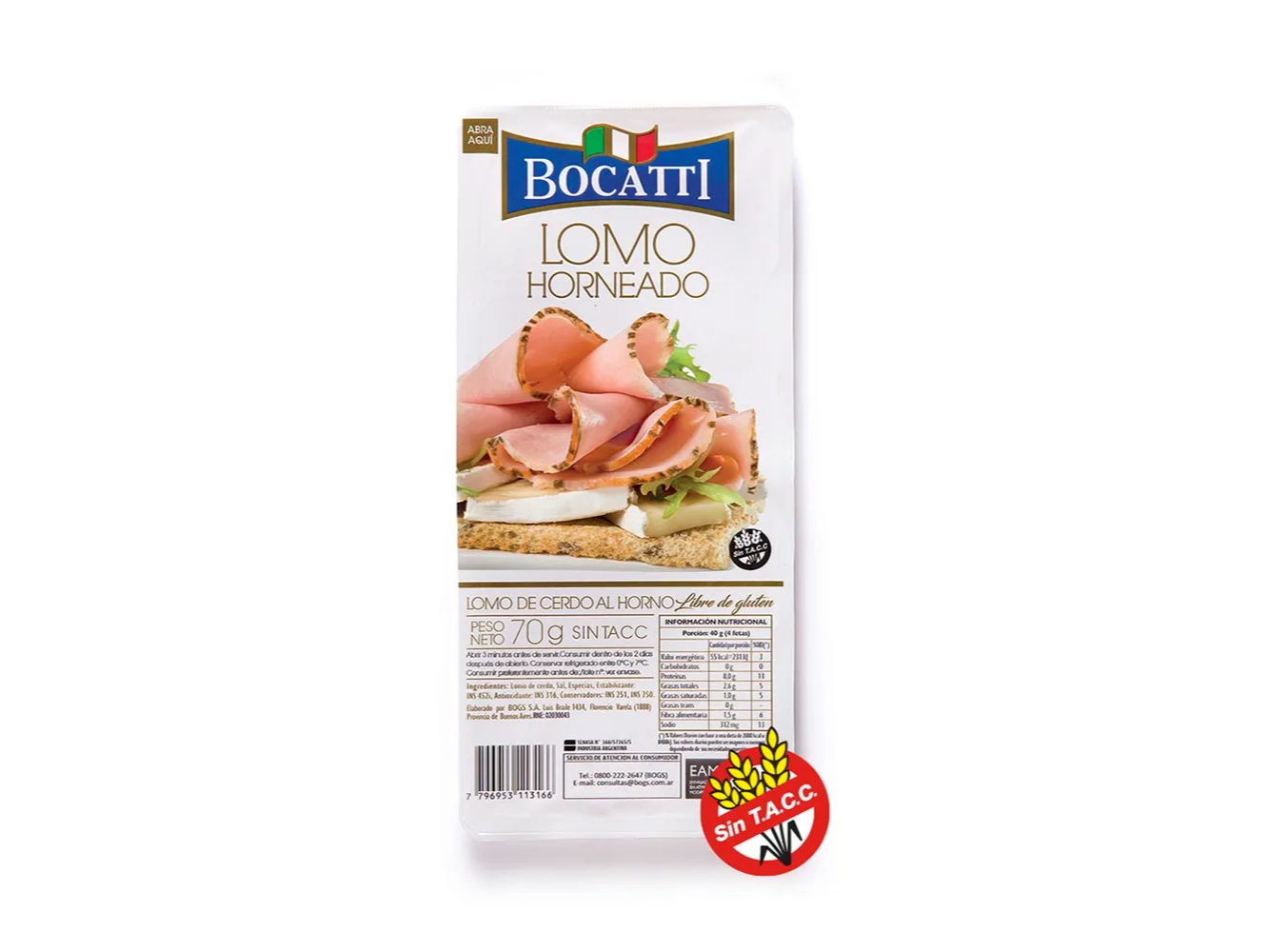 LOMO HORNEADO BOCATTI FETEADO 70G