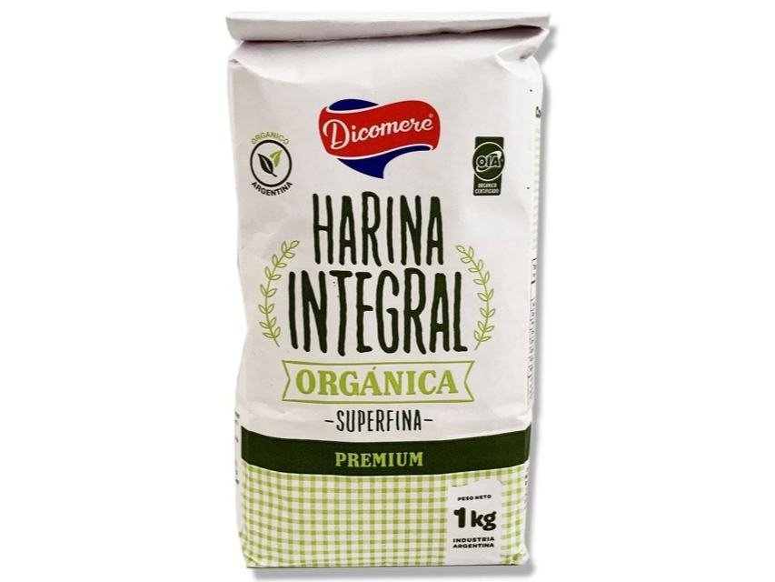 HARINA TRIGO INTEGRAL ORGANICA 1KG