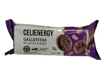 GALLETA DE CACAO  Y MANI CELIENERGY X UN