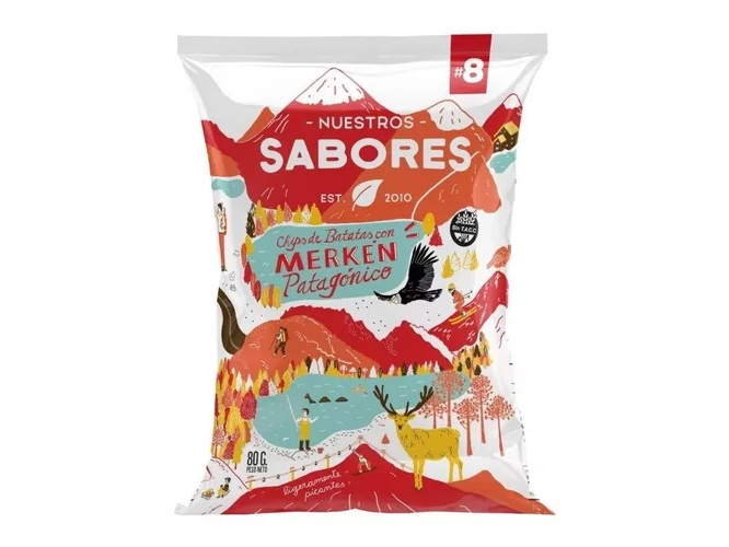 CAJA X 18 UN DE CHIP BATATA MERKEN 80G