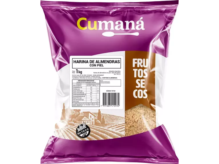 HARINA ALMENDRAS CON PIEL CUMANA 1KG