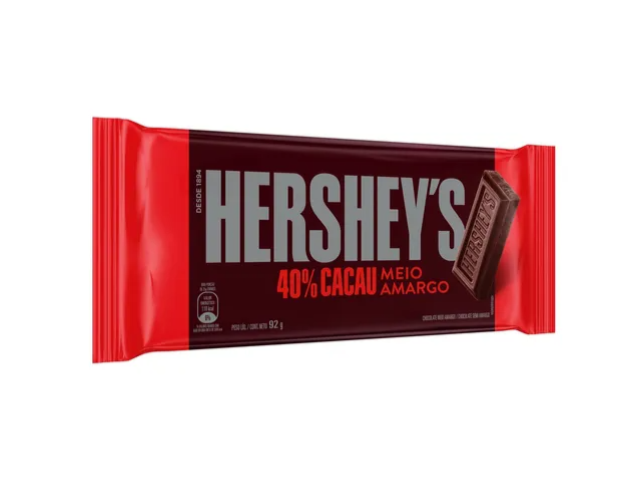 CHOCOLATE HERSHEYS SEMIAMARGO 40% CACAO 82G