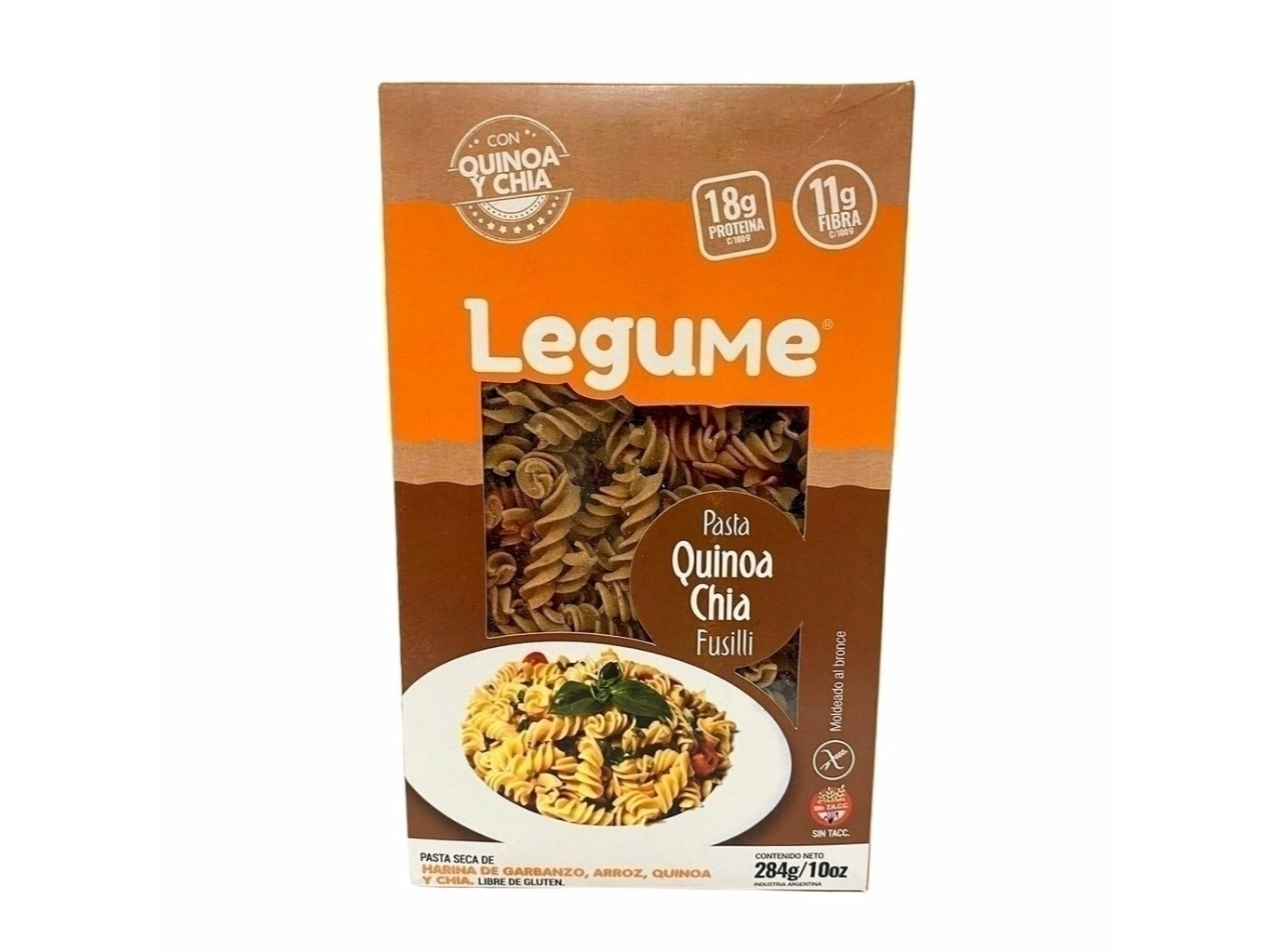 FIDEOS FUSILLI 284G QUINOA Y CHIA