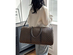 BOLSO DE VIAJE ESTAMPADO MARRON