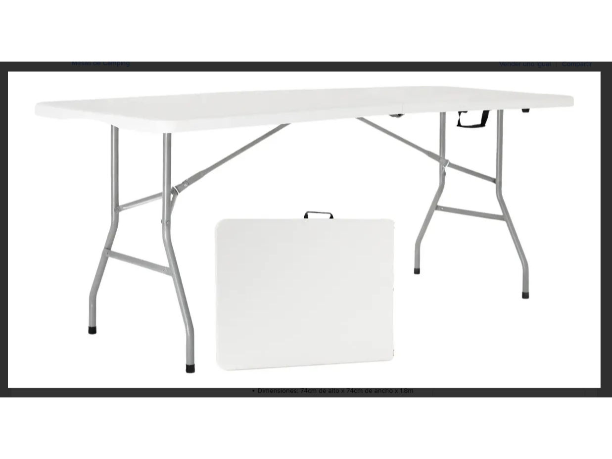 Mesa Plegable Plastico - Belita