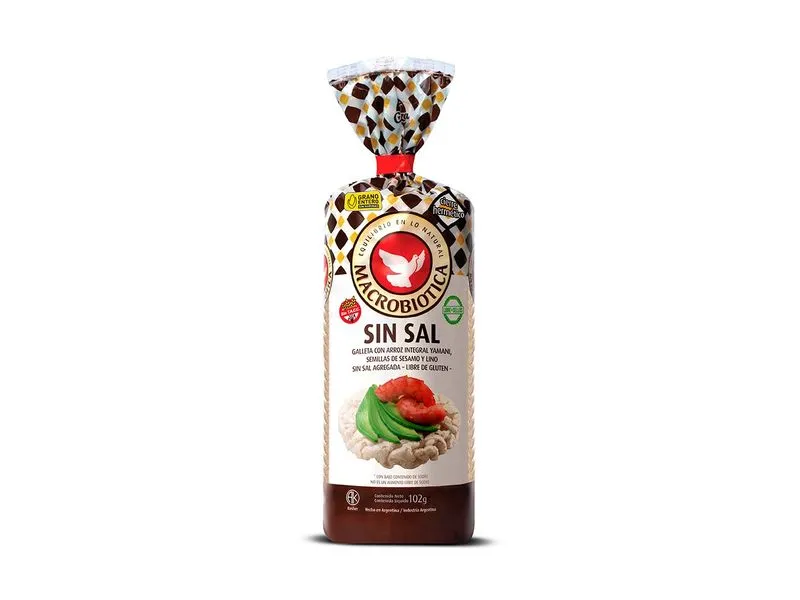 Discos de arroz macrobiotas