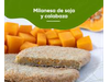 Milanesa de soja con calabaza y queso