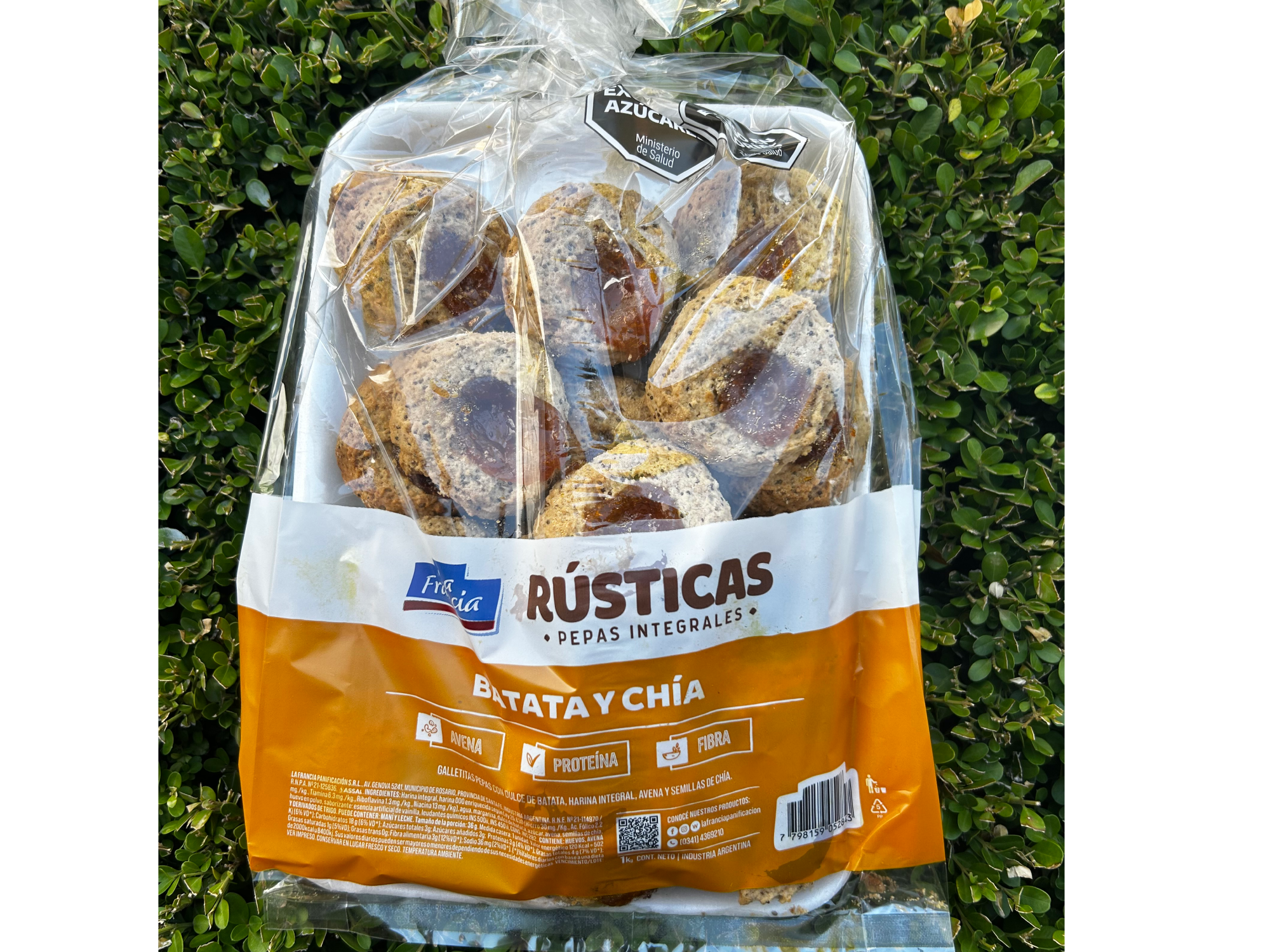 Pepas integrales de batata y chía