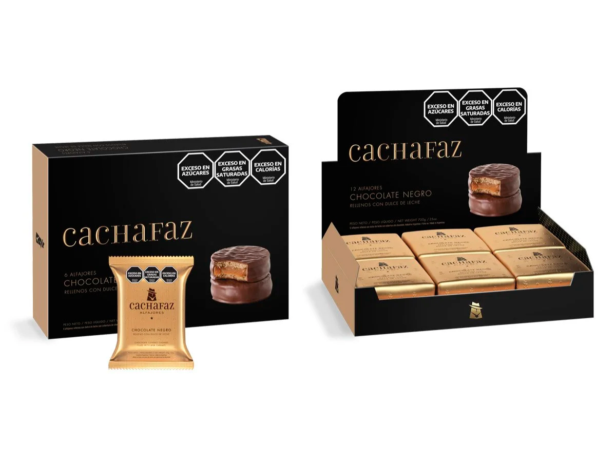 Alfajor choco. Negro con dulce de leche