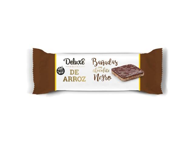 Galletas arroz bañadas con choco negro