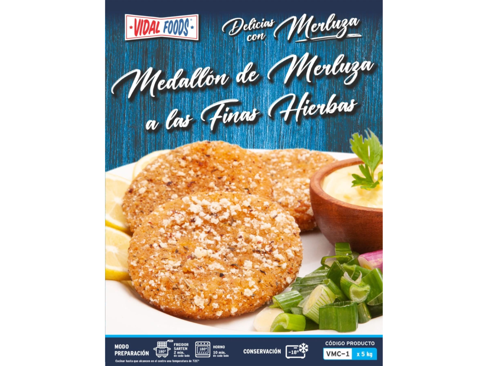 Medallon merluza con finas hierbas