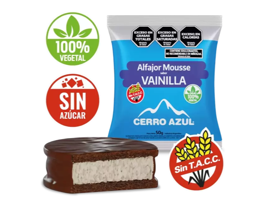 Alfajores cruz azul, sin azúcar y sin gluten