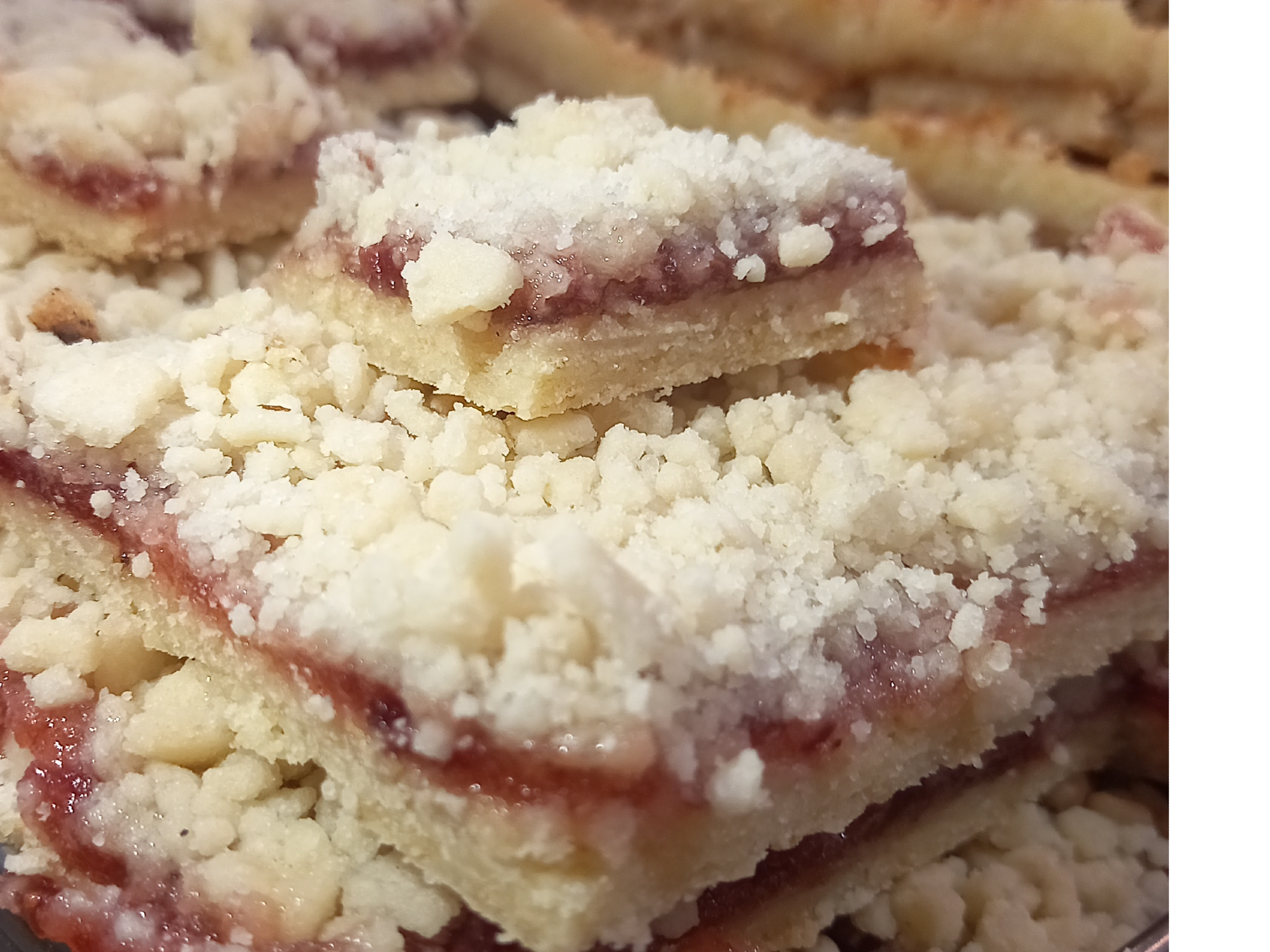 Cuadraditos rellenos de frambuesa