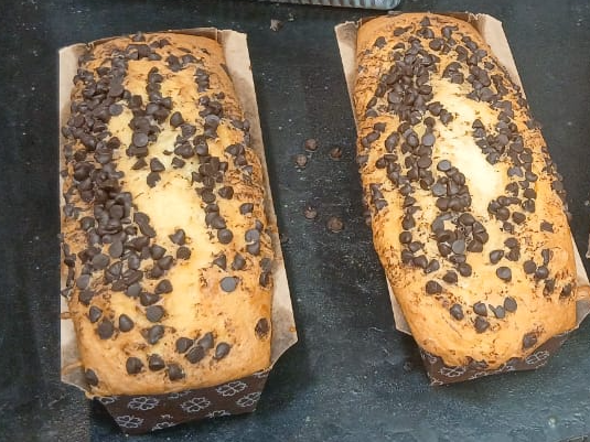 Budin de chips chocolate de vainilla