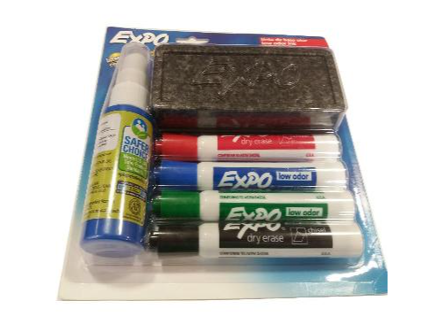 Marcador Para Pizarra Expo X 4 + Kit Borrador