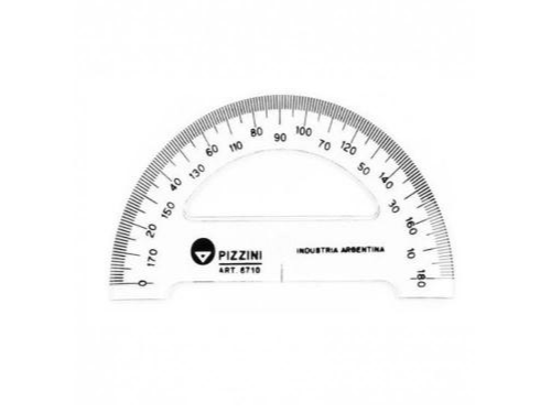 Transportador Pizzini 180º-10 Cm Cristal