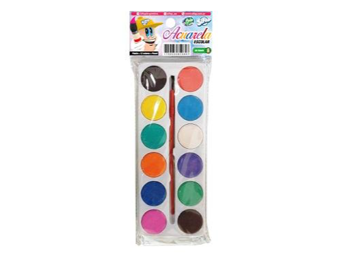 Acuarela Sifap 12 Colores Con Pincel