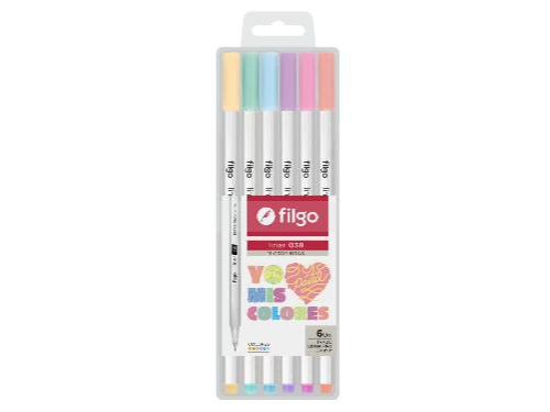 Marcador Microfibra Filgo Liner X 6 Pastel