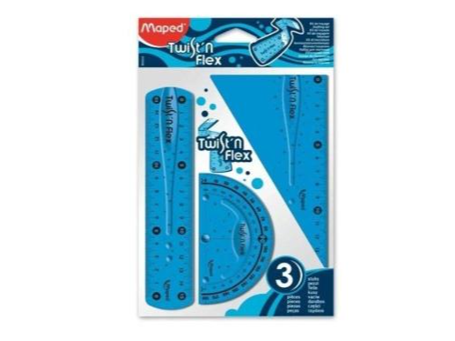 Juego De Geometria Maped Twist Flex 3 piezas 15 Cm
